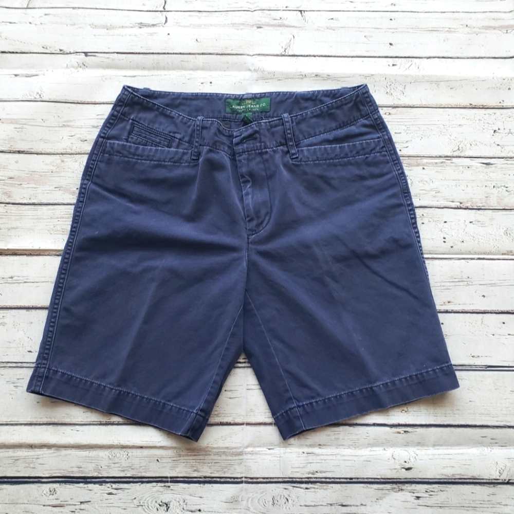 Lauren Ralph Lauren Jeans Co Navy Blue Cotton Shorts Size 2